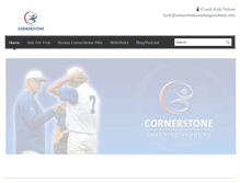 Tablet Screenshot of cornerstonecoachingacademy.com